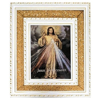 Obraz Haft. Jezus Miłosierny 38\32cm 2025D3