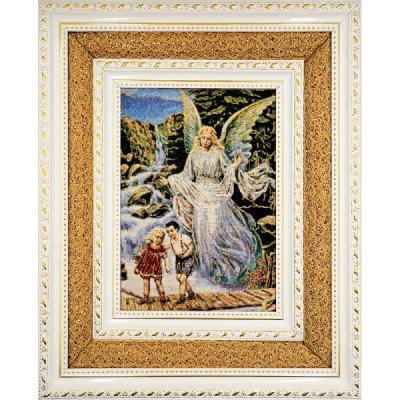 Obraz Haft. Anioł stróż 38\32cm 2025D1