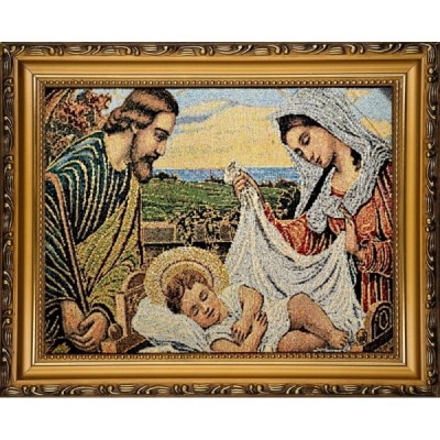 Obraz Haft. Święta Rodzina 27,5x22cm 2025S12