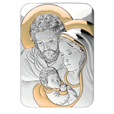 Obraz srebrny Św. Rodzina 26/18cm 292090