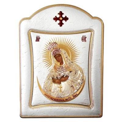 Ikona/Obraz srebrny M.B. Ostrobramska 30,5/23cm 157466
