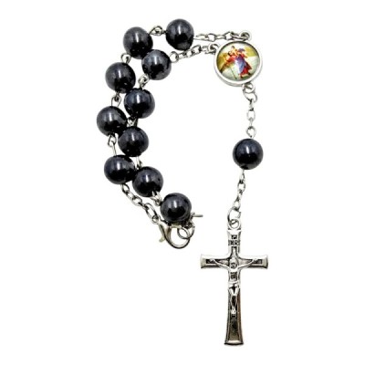 10-tka Hematyt Św. krzysztof/Jezus Miłosier  2429A