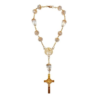 10-tka zapinana Św.Benedykt bezbarwna 58D