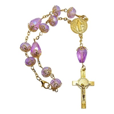 10-tka zapinana Św.Benedykt fiolet 58C