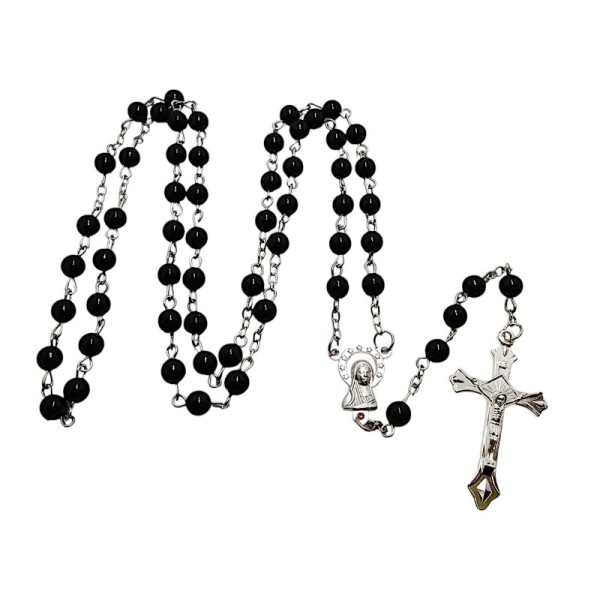 Różaniec czarny kulka łącznik - M.B. A99