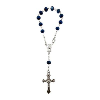 10-tka różańca granatowy DR01D