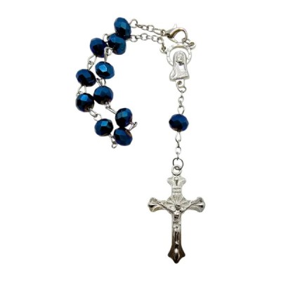 10-tka różańca granatowy DR01D