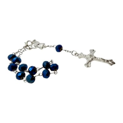 10-tka różańca granatowy DR01D