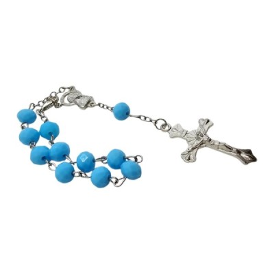 10-tka różańca niebieski DR01C