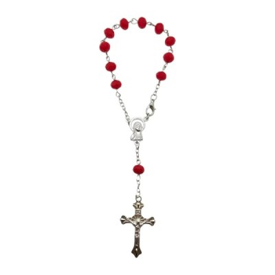 10-tka różańca czerwona DR01B