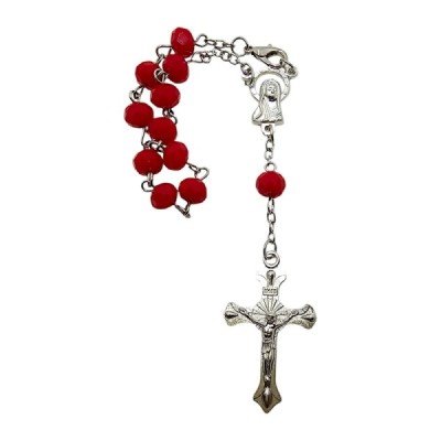 10-tka różańca czerwona DR01B