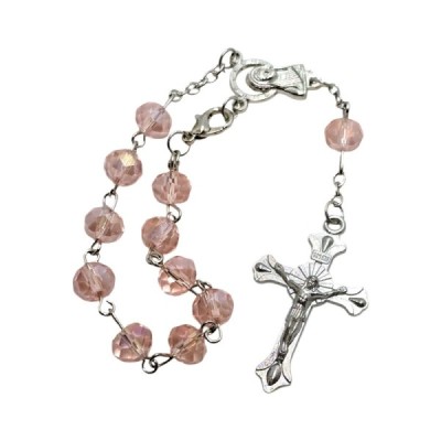 10-tka różańca różowa DR01A