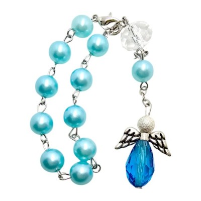 10-tka różańca niebieski Aniołek M170N