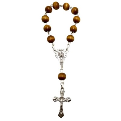 10-tka różańca drewno brąz R02