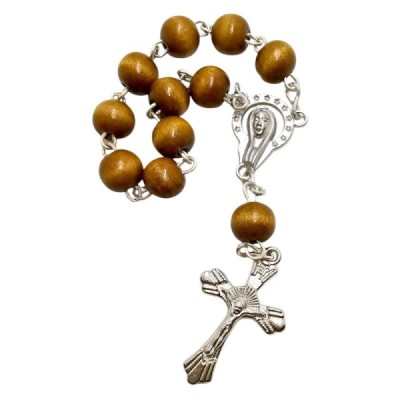 10-tka różańca drewno brąz R02