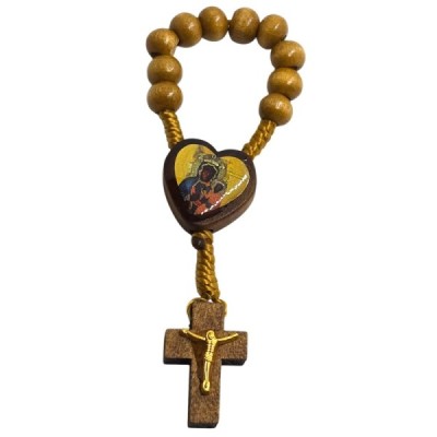 10-tka różańca na palec oliwka drewniana R2414OL