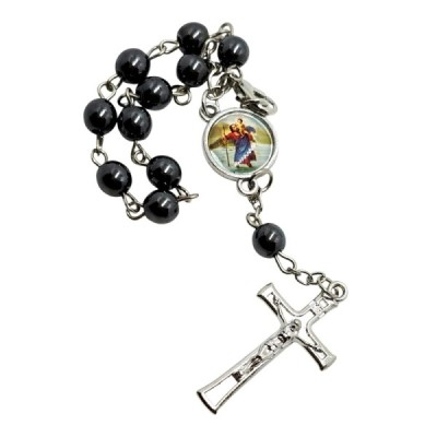 10-tka różańca hematyt Krzysztof/JUT 2403-1KJ