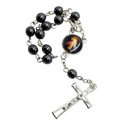 10-tka różańca hematyt Krzysztof/JUT 2403-1KJ