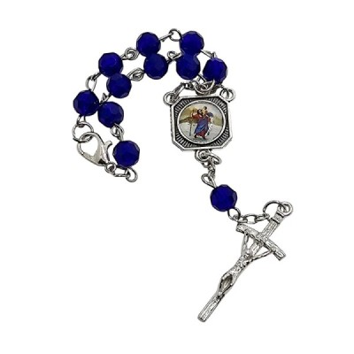 10-tka różańca Krzysztof/JUT niebieski 2403-3CGG