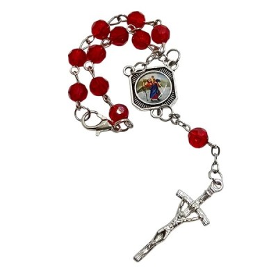 10-tka różańca Krzysztof/JUT czerwona 2403-3CC