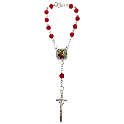 10-tka różańca Krzysztof/MBCZ czerwona 2403-3C