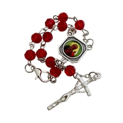 10-tka różańca Krzysztof/MBCZ czerwona 2403-3C