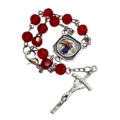 10-tka różańca Krzysztof/MBCZ czerwona 2403-3C