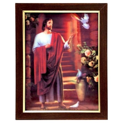 Jezus z gołębicą obrazek 3D 2010-8