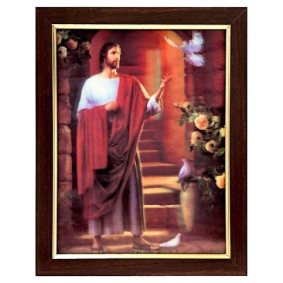 Jezus z gołębicą obrazek 3D 2010-8