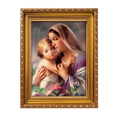 Obrazek z ramką M.B. z dzieciątkiem 19/24cm 2498C2