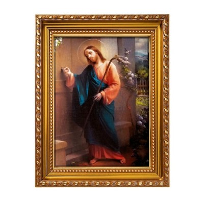 Obrazek z ramką Jezus pukający 19/24cm 2498C1