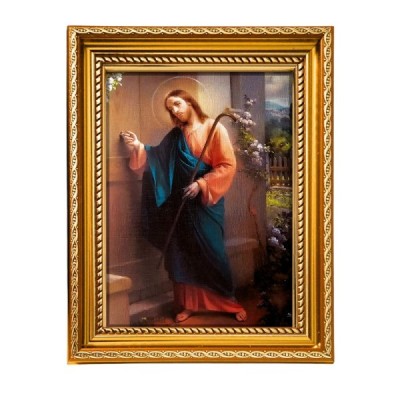 Obrazek z ramką Jezus pukający 19/24cm 2496C7