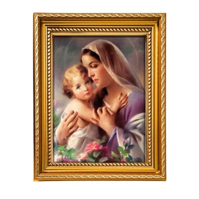 Obrazek z ramką M.B. z dzieciątkiem 19/24cm 2496C6