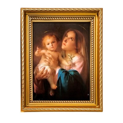 Obrazek z ramką M.B. z dzieciątkiem 19/24cm 2496C1