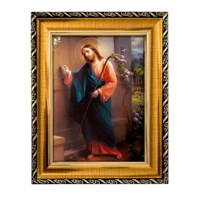 Obrazek z ramką Jezus pukający 19/24cm 2495C5