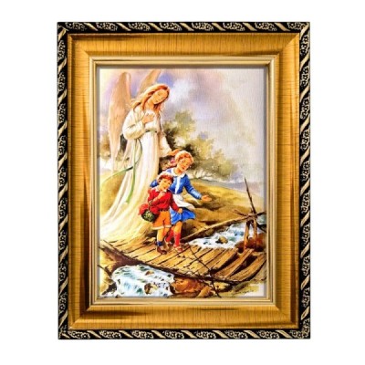 Obrazek z ramką Anioł Stróż kładka 19/24cm 2495C1