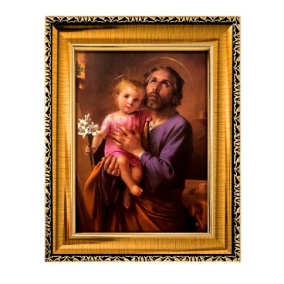 Obrazek w ramce Św. Józef z dziecią 19/24cm 2497C7