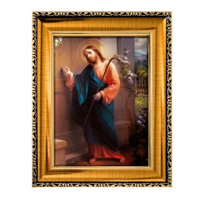 Obrazek w ramce Jezus pukający 19/24cm 2497C5