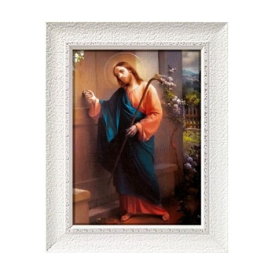 Obrazek w ramce Jezus pukający 24,5/19,5cm A88H