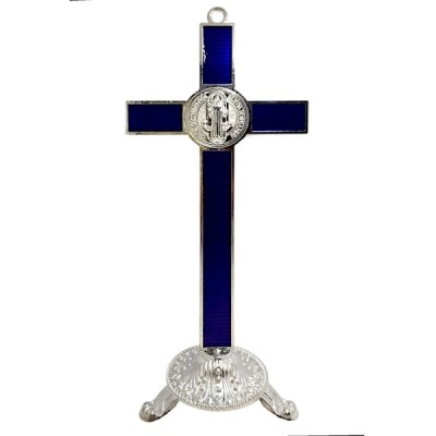 Krzyż Św. Benedykta Granatowy 23,5 cm 2446N