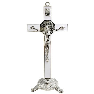 Krzyż Św. Benedykta Biały 23,5 cm 2446B