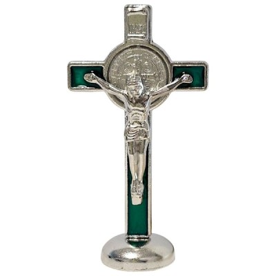 Krzyż stojący zielony 8 cm S132D