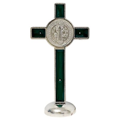 Krzyż stojący zielony 8 cm S132D