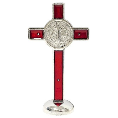 Krzyż stojący czerwony 8 cm S132C