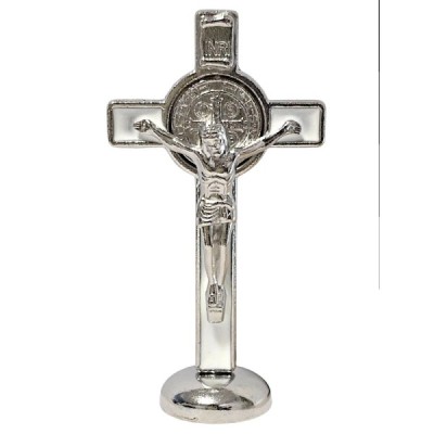 Krzyż stojący biały 8 cm S132A