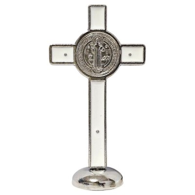 Krzyż stojący biały 8 cm S132A