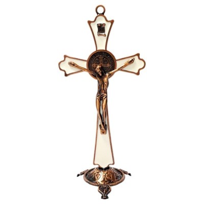 Krzyż Stojący Biały 20cm 5057-24B