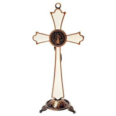 Krzyż Stojący Biały 20cm 5057-24B