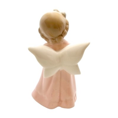 Figurka Aniołek porcelana różowy 2524B
