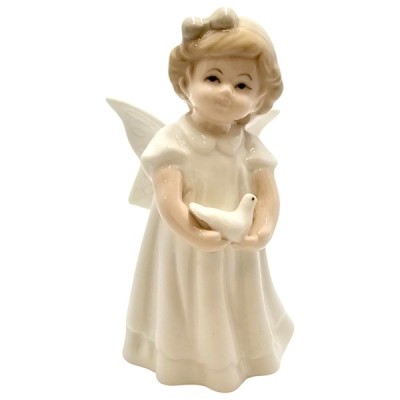 Figurka Aniołek porcelana biały 2524A